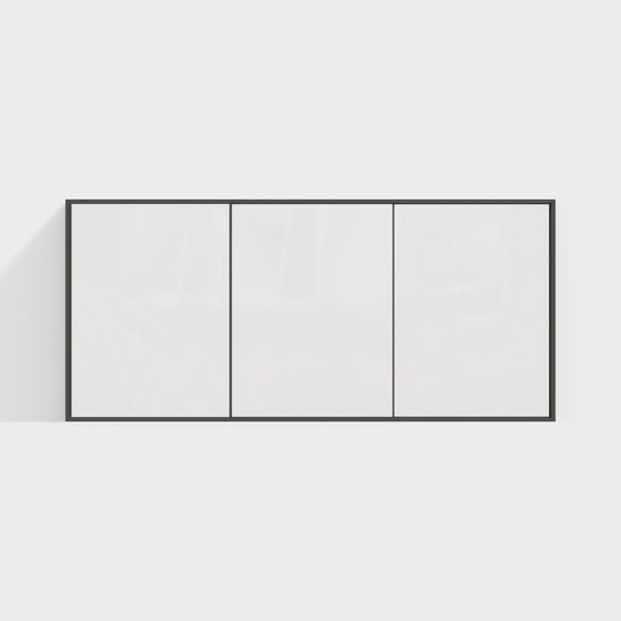 Minimalist Triptych Frame 3D Model