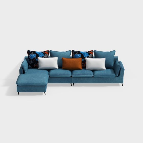 Modern Artistic Corner Sofa 3D model