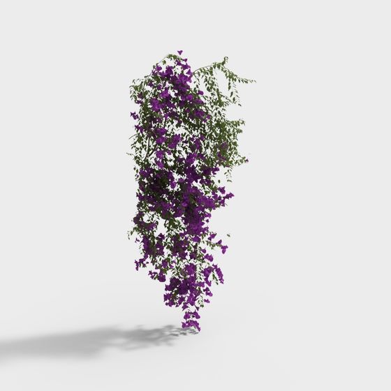 Purple Flower Vine 3D model
