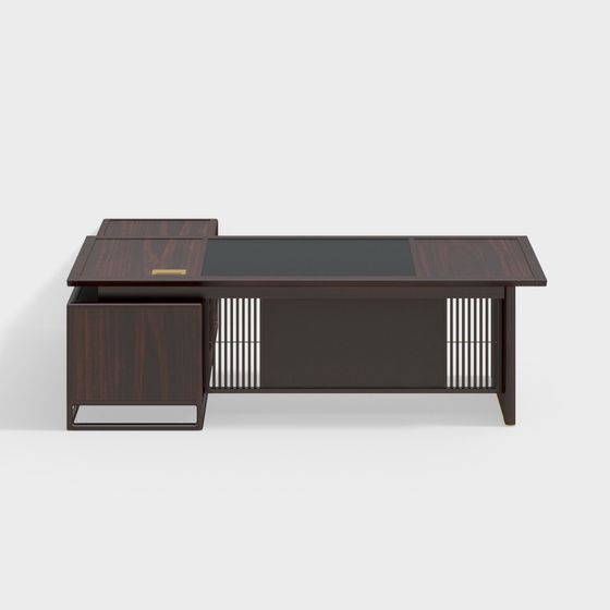 Elegant Minimalist Office Desk 3D model