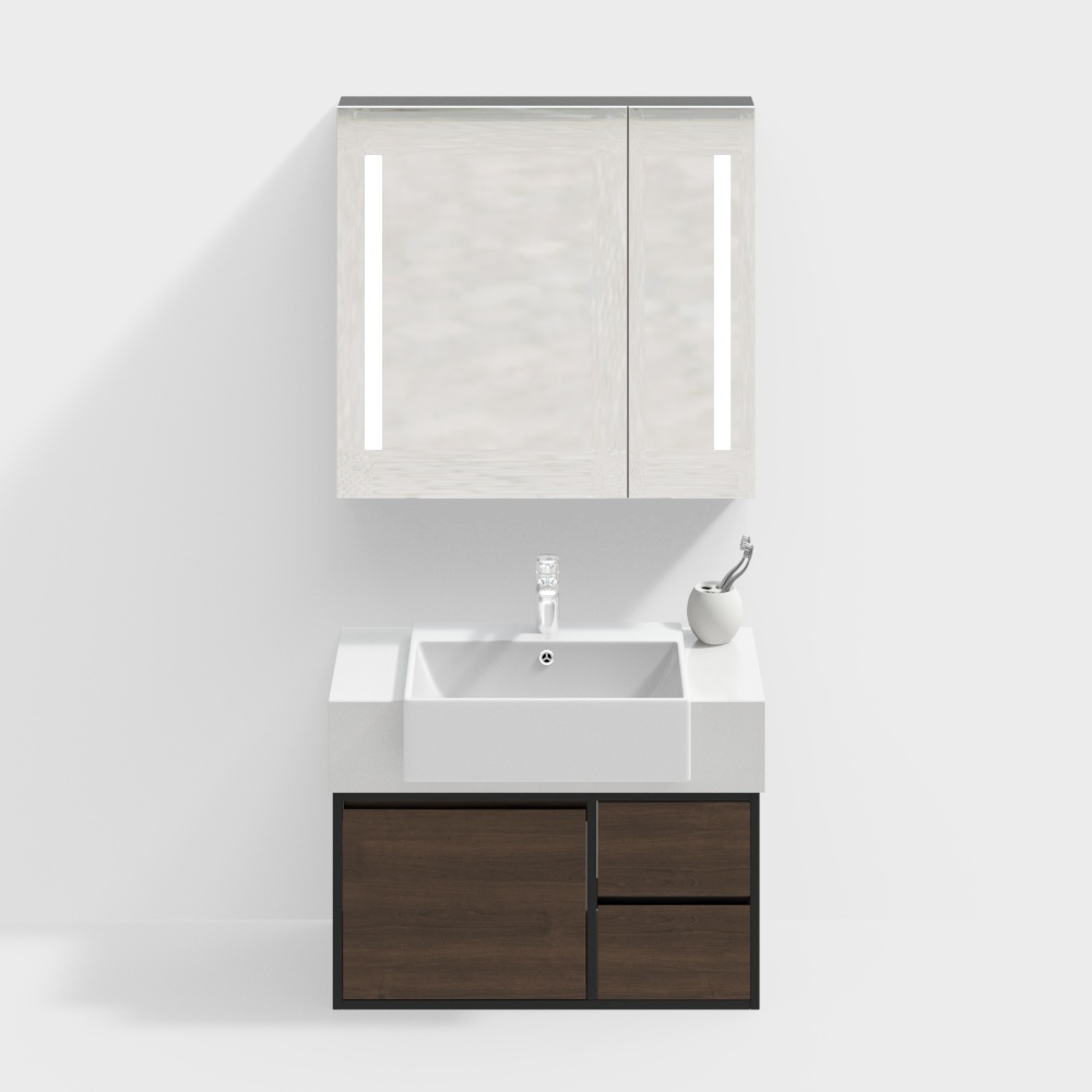 Minimalist Bathroom Cabinet 3D model