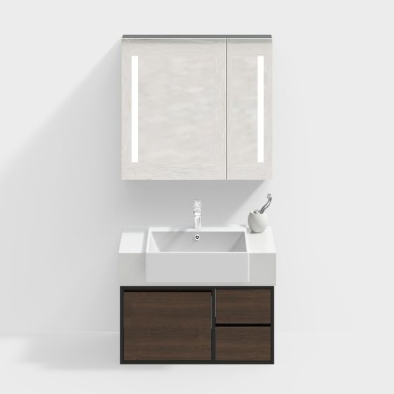 Minimalist Bathroom Cabinet 3D model