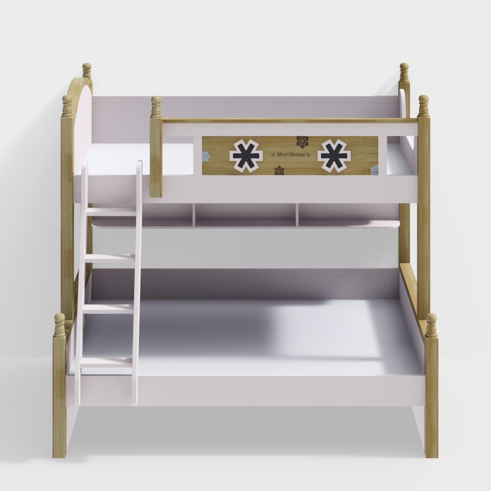 Cozy Bunk Bed 3D model