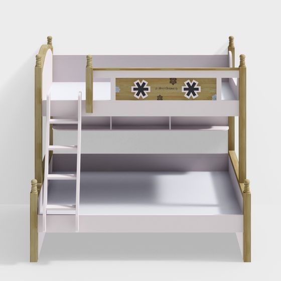 Cozy Bunk Bed 3D model