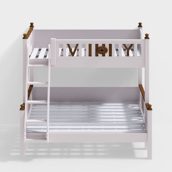 Cozy Bunk Bed 3D model