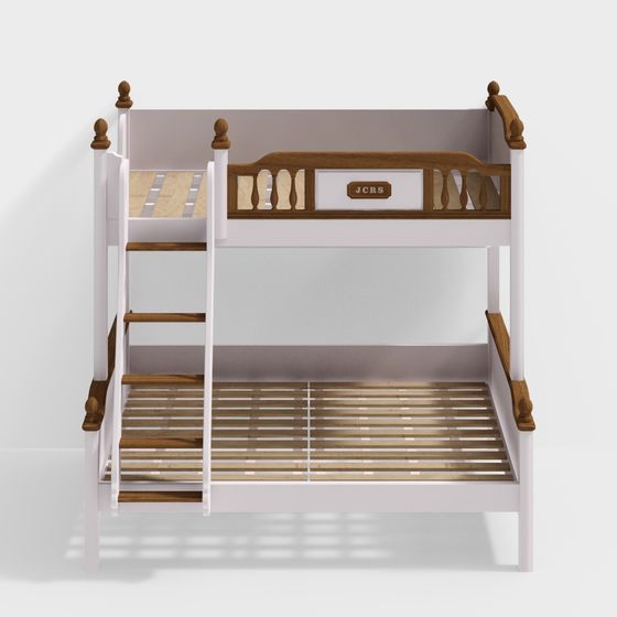 Cozy Bunk Bed 3D model