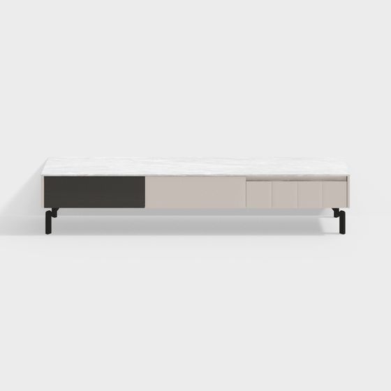 Modern Low-Poly TV Cabinet 3D model