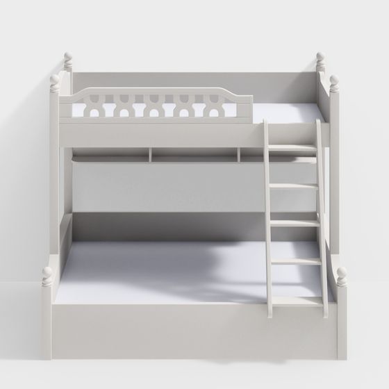 Cozy Bunk Bed 3D model