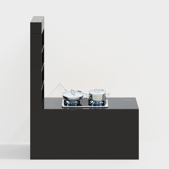 City Kitchen Corner 3D model for Modern Living