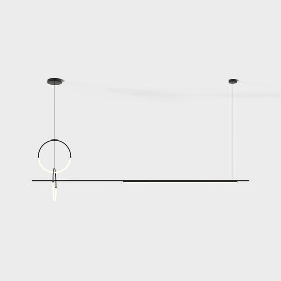 Suspended Geometric Light 3D model