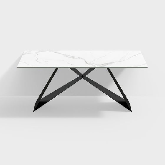 Urban Minimalist Dining Table 3D model for Creative Projects