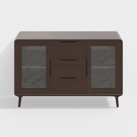 Elegant Minimalist Storage Cabinet 3D model