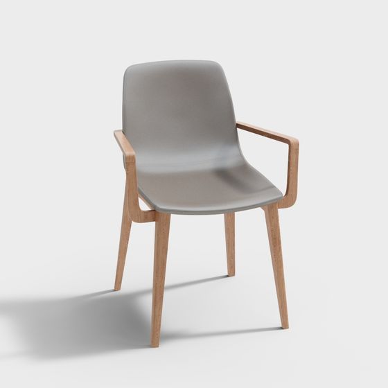 Stylish Low-Poly Armchair 3D model for Creative Projects