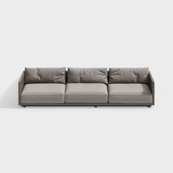 Urban Comfort Low-Poly Sofa 3D Model