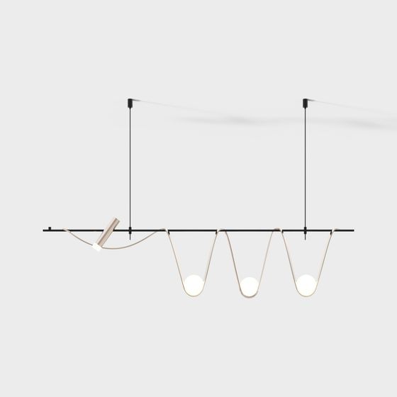 Stylish Low-Poly Hanging Light 3D model