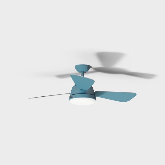 Stylish Low-Poly Ceiling Fan 3D model