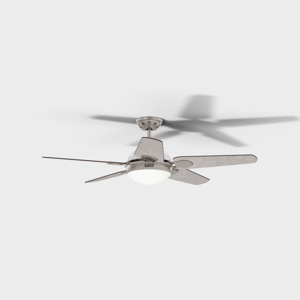 Elegant Low-Poly Ceiling Fan 3D model
