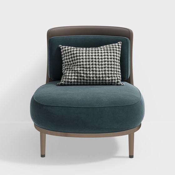 Elegant Low-Poly Sofa Chair 3D Model