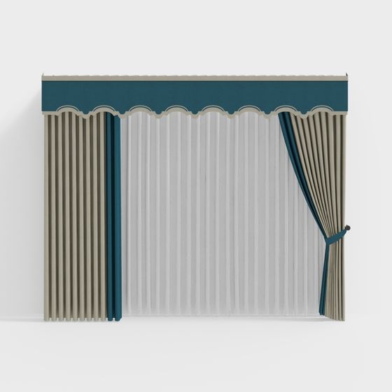 Modern and Elegant Curtain 3D Model