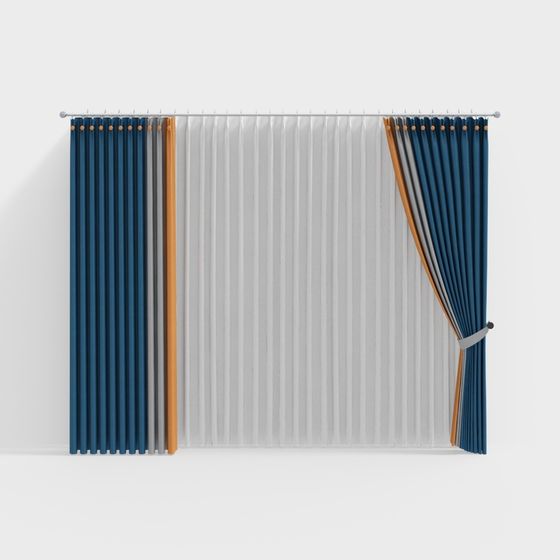 Modern Curtain Panel 3D model