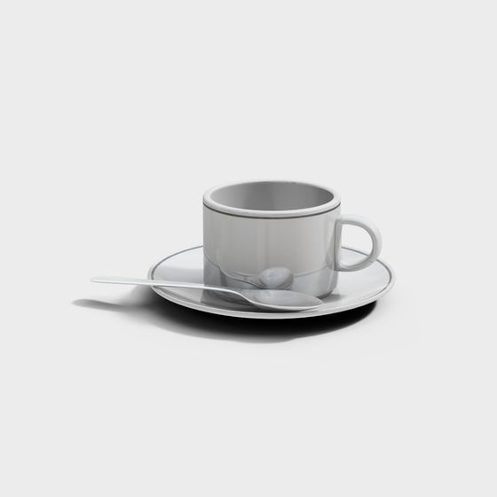 Minimalist Coffee Cup Set 3D model