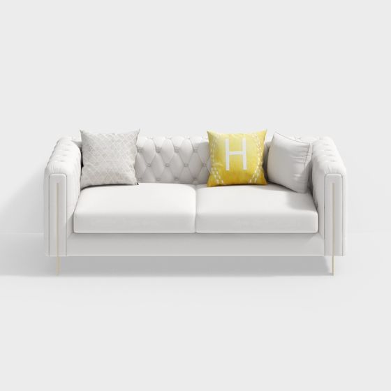 Urban Living Room Sofa 3D model for Modern Spaces