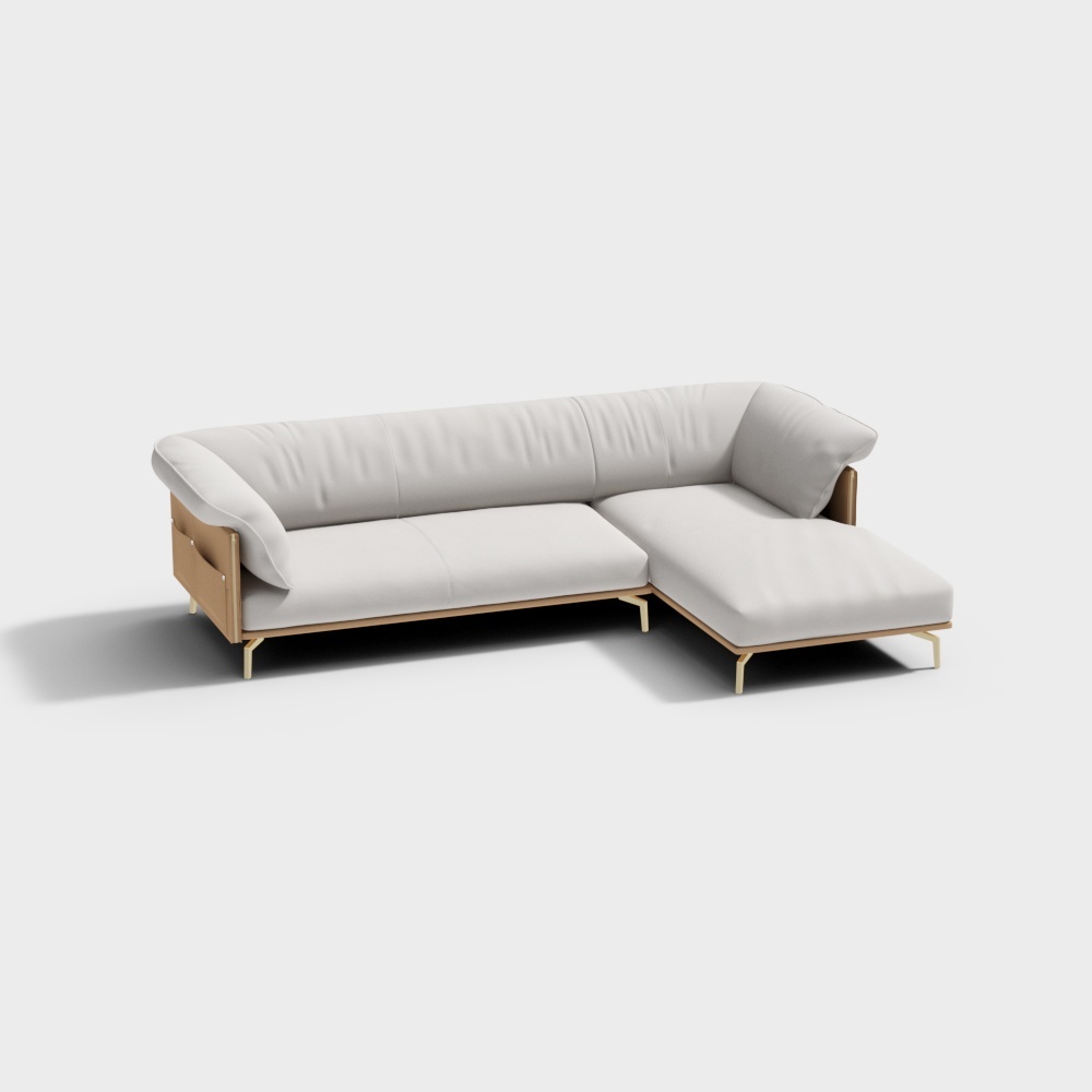 Leather Double Seat + Left Seat Empress Sofa-BSVSGS132PS