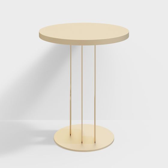 Stylish Low Poly Round Table 3D model