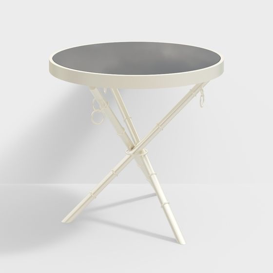 Bamboo Segment Folding Table 3D model