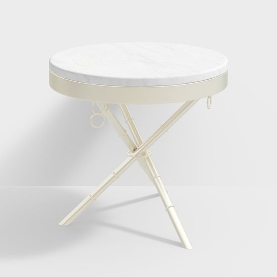 Bamboo-Style Folding Round Table 3D model