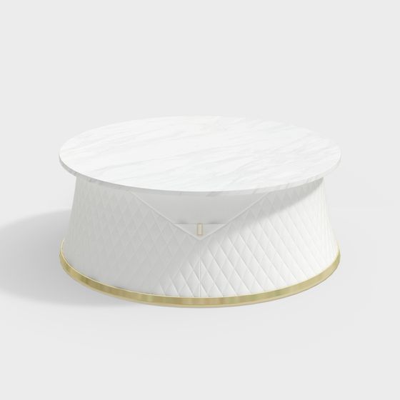 가죽 및 대리석 원형 커피 테이블 - BSGBCJ010A - House of Light