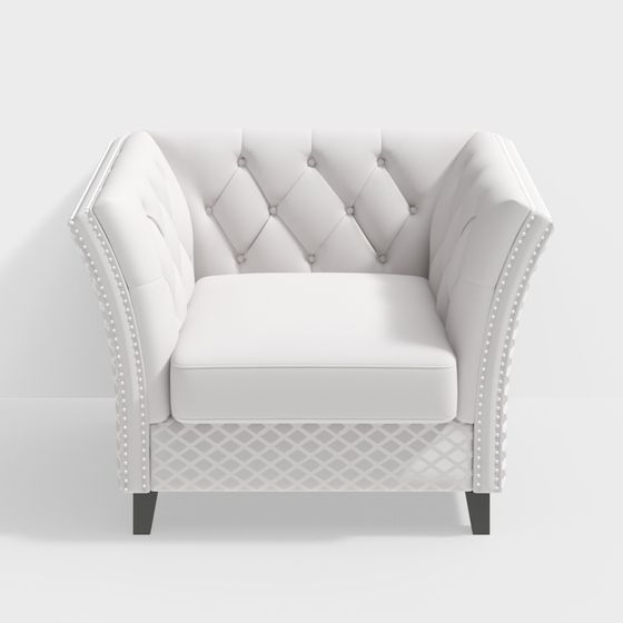 Elegant Armchair 3D Model for Modern Design