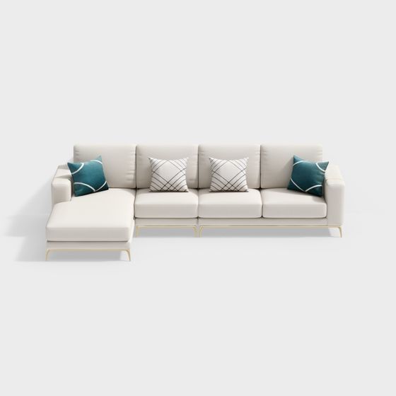 Urban Comfort 3D model Sofa for Modern Spaces