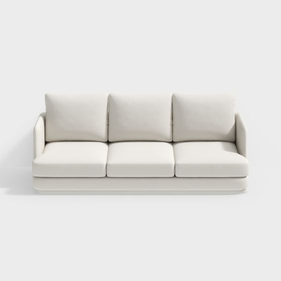 Stylish Minimalist 3D Sofa Model for Creative Spaces