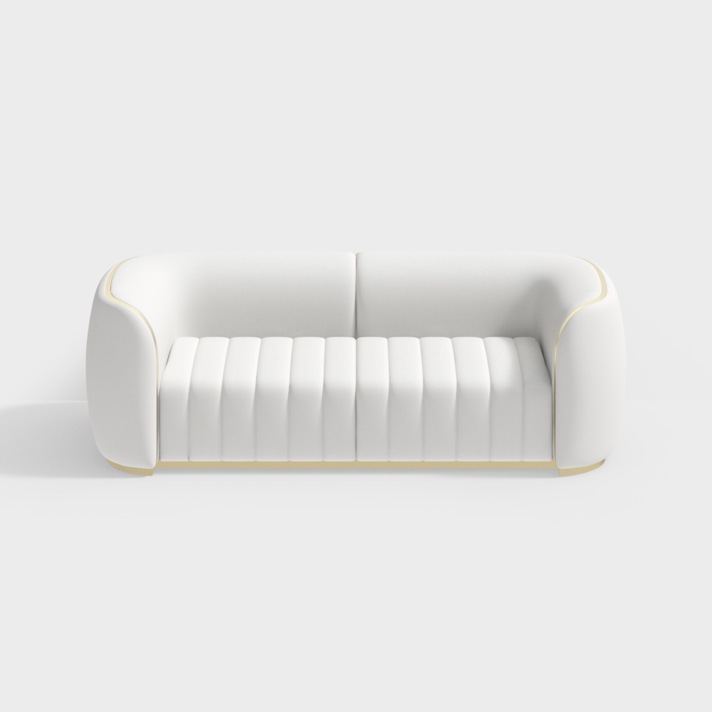 Leather three-person sofa - BSGS816 - House of Light