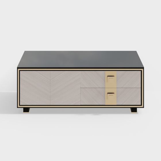 1.35m 강화 유리 페이스트 나무 가죽 커피 테이블-BSFB906A-팬 Chenmei 홈