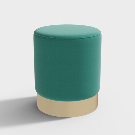 Stylish Cylinder Stool 3D model for Modern Interiors
