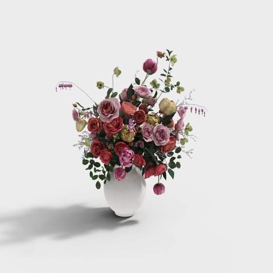 Blooming Floral 3D Model for Creative Projects