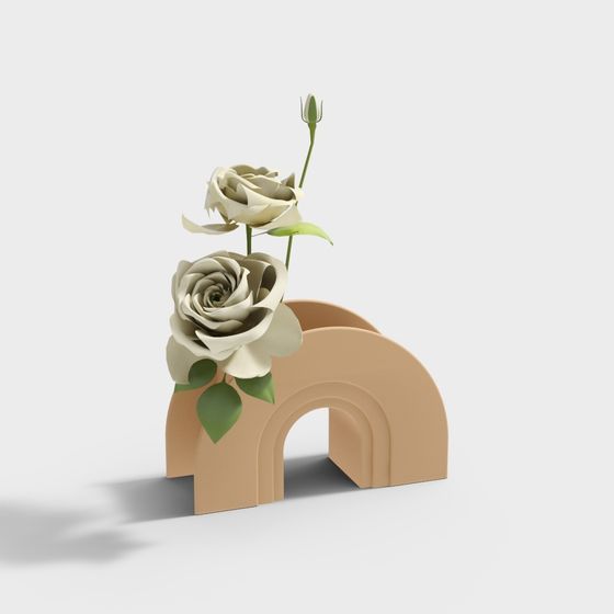 Charming Low-Poly Flower 3D Model