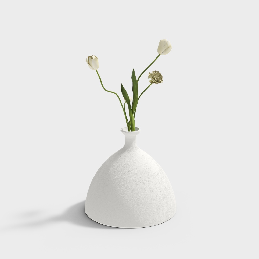 Vase de vent ins nordique magasin phare Yanyi salon simple en céramique créative pièces d'art ensemble à fleurs séchées domicile avec petit vase ins embryon végétarien vase C