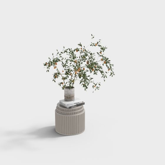 Urban Oasis Low-Poly Plant 3D model
