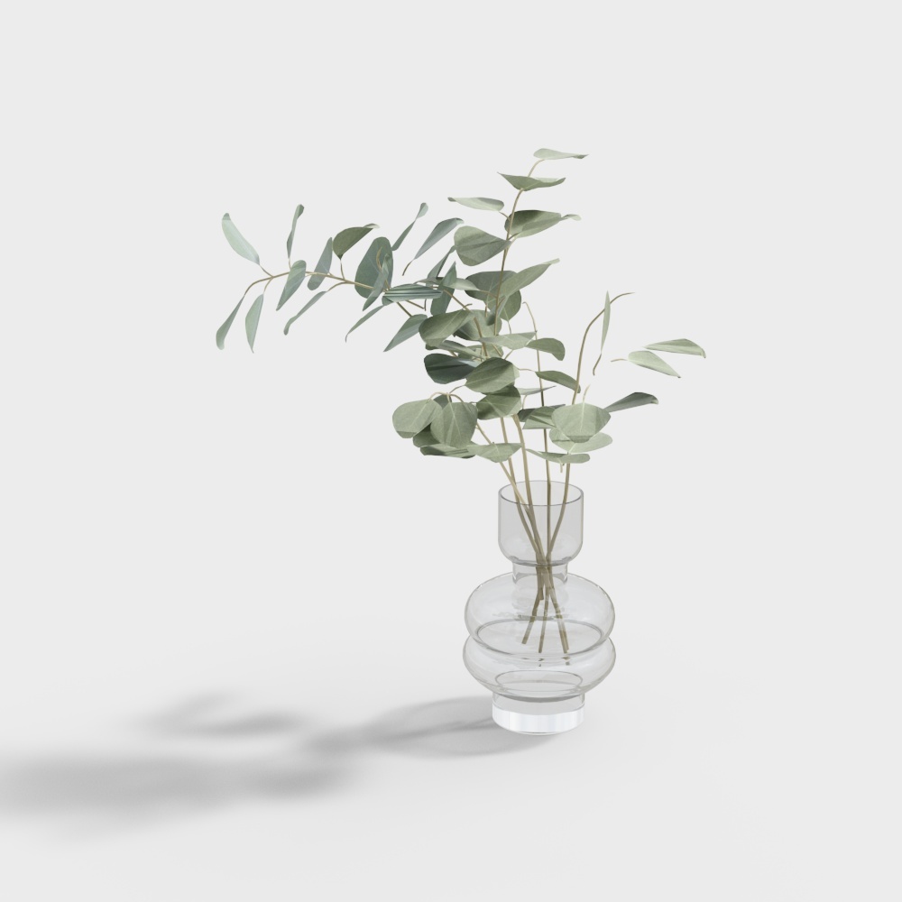 Mejor vaso de vidrio ligero de Bestwest arreglado transparentemente jarrones decorativos modernos de sala de estar de casa simple sala de muestras suave decoración creativa - HD1928-11