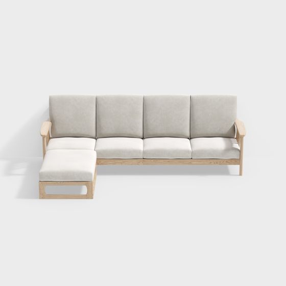 Modern Minimalist Sofa 3D model
