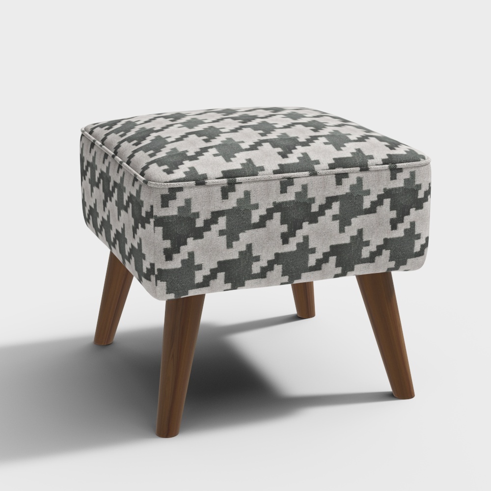 K various colors of furniture C5 houndstooth cotton linen stool