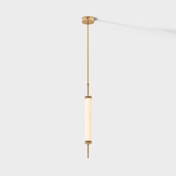 Elegant Retro-Modern Chandelier 3D model
