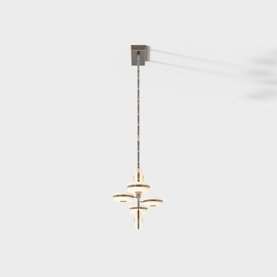Art Deco Pendant 3D model for Elegant Interiors