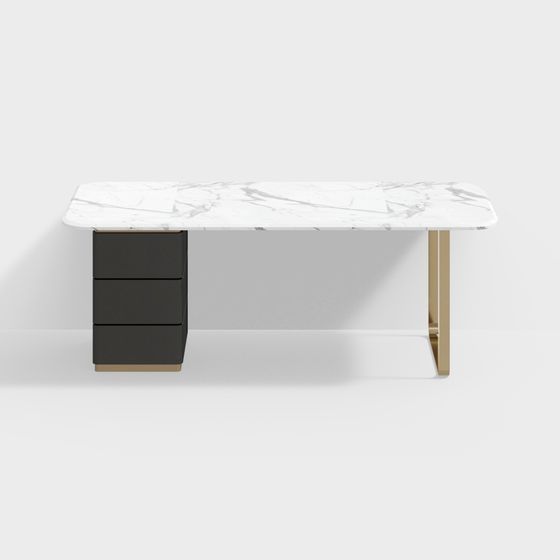 Contemporary Office Desk 3D model for Creative Spaces