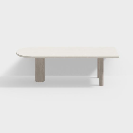 Elegant Oval Dining Table 3D model