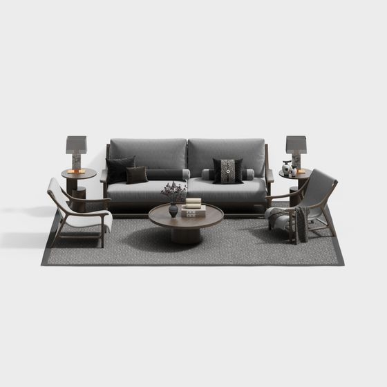 Urban Living Room 3D Model