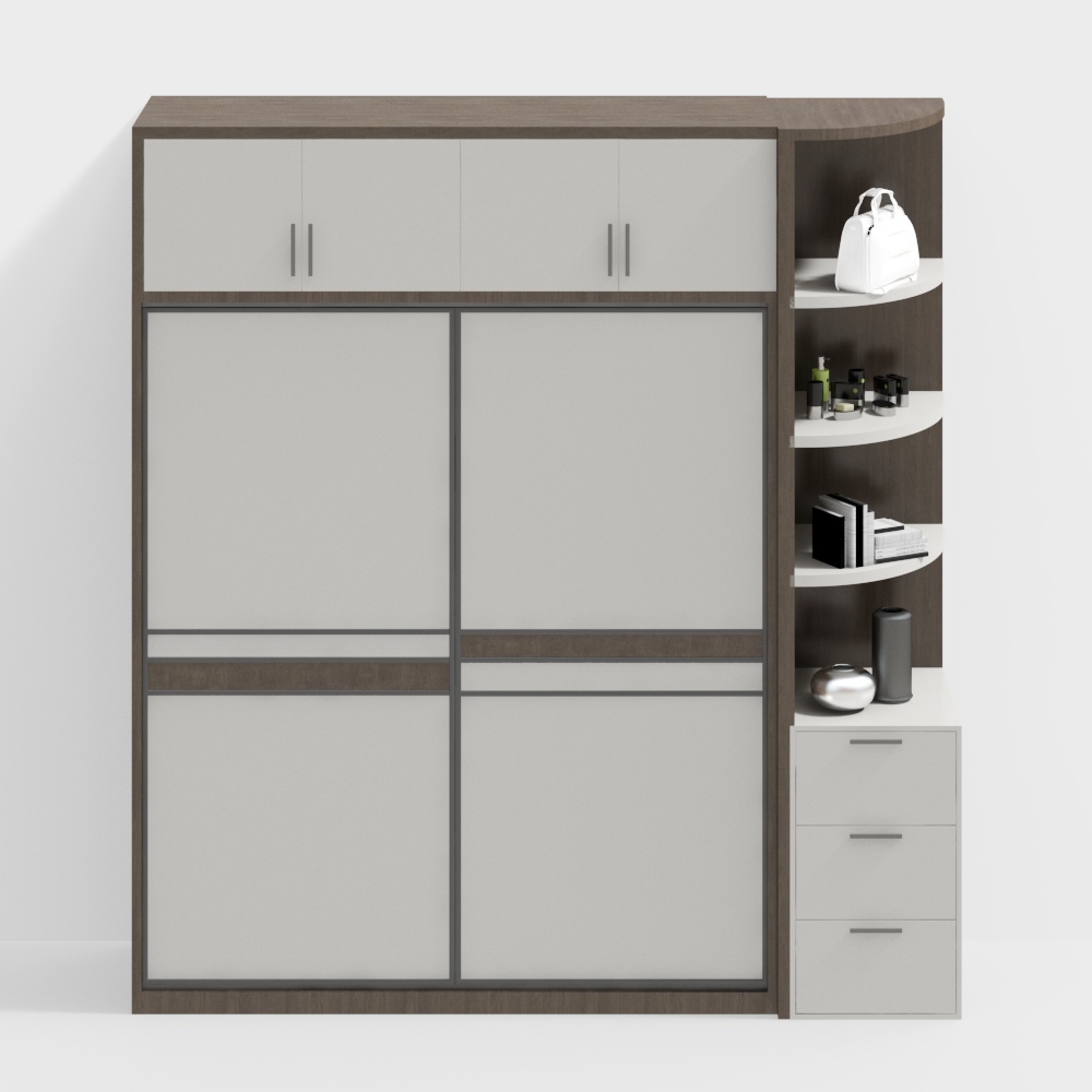 Modern wardrobe corner cabinet